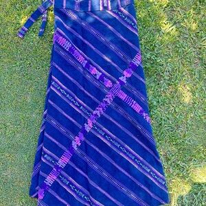 Handwoven indigenous Guatemalan textile bifold skirt